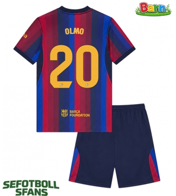 Barcelona Dani Olmo #20 Hemmaställ Barn 2026-27 Kortärmad (+ Korta byxor)